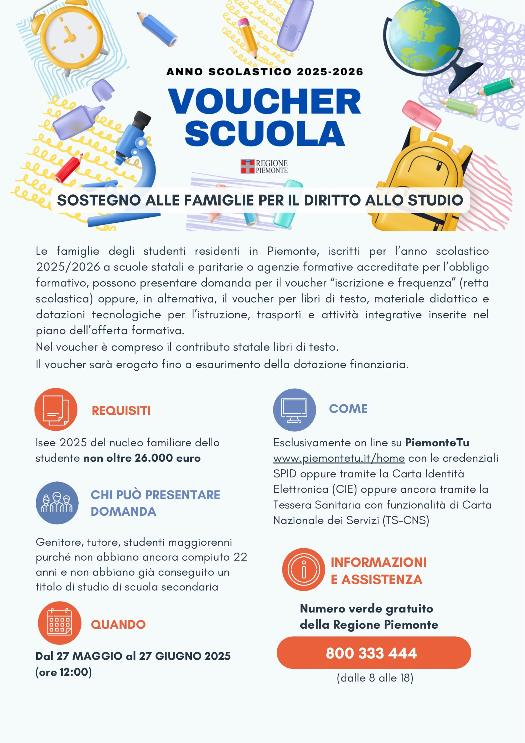 Locandina Voucher scuola 25-26 white