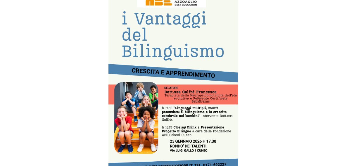Scoprire i vantaggi del bilinguismo: incontro aperto al Rondò dei Talenti di Cuneo