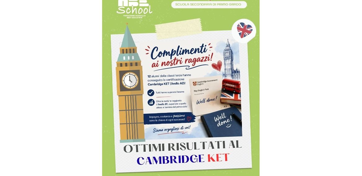 OTTIMI RISULTATI AL CAMBRIDGE KET