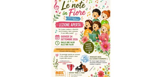 Le Note in Fiore: una lezione aperta per scoprire il coro della scuola