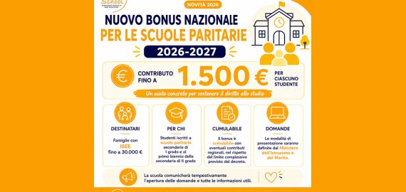 Bonus nazionale per le scuole paritarie 2026-2027: fino a 1.500 euro per studente